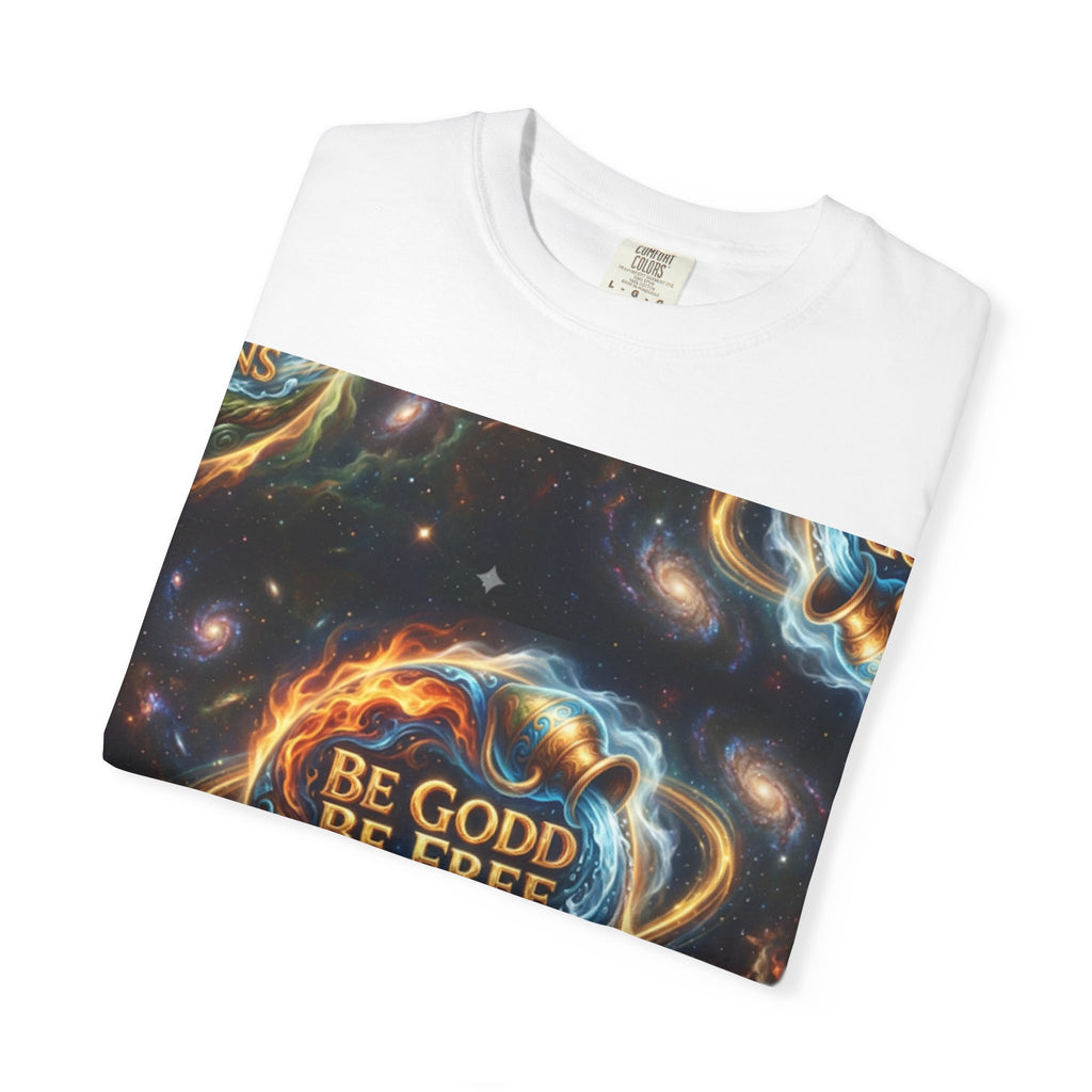Inspirational Graphic T-Shirt — “Be Good, Be Free” / A.GODD. Being Human Design