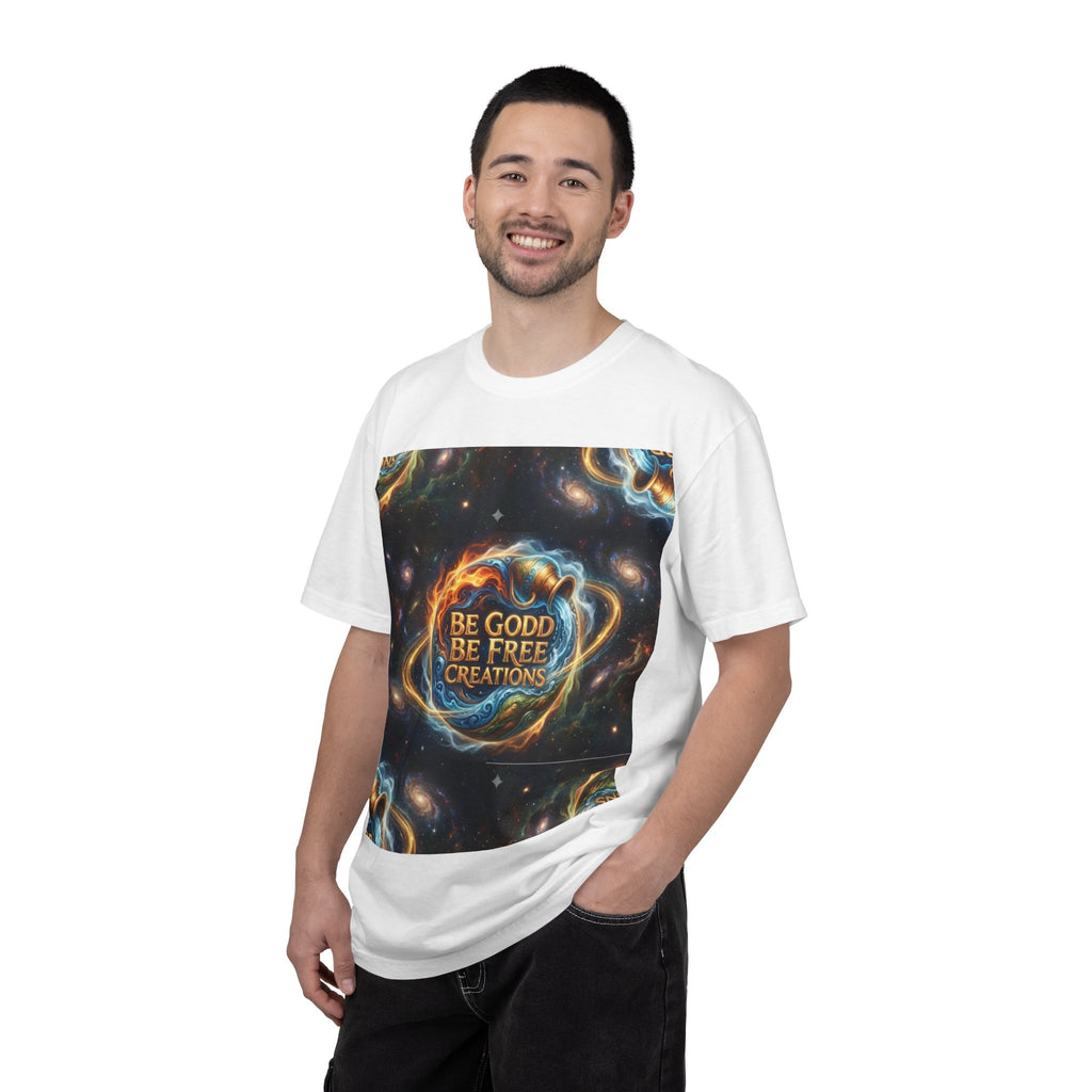 Inspirational Graphic T-Shirt — “Be Good, Be Free” / A.GODD. Being Human Design