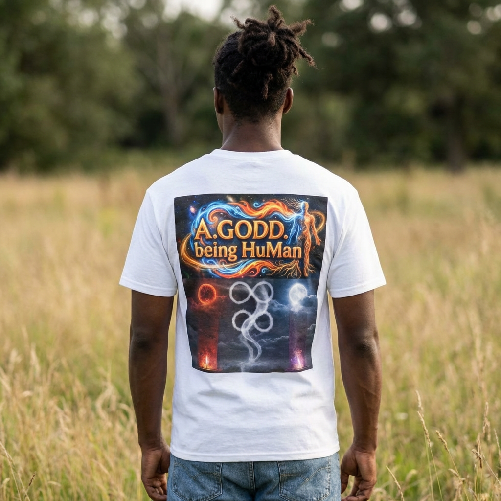 Inspirational Graphic T-Shirt — “Be Good, Be Free” / A.GODD. Being Human Design