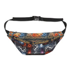 Large Fanny Pack — Dark Fantasy Graphic Waist Bag with Mythic Text